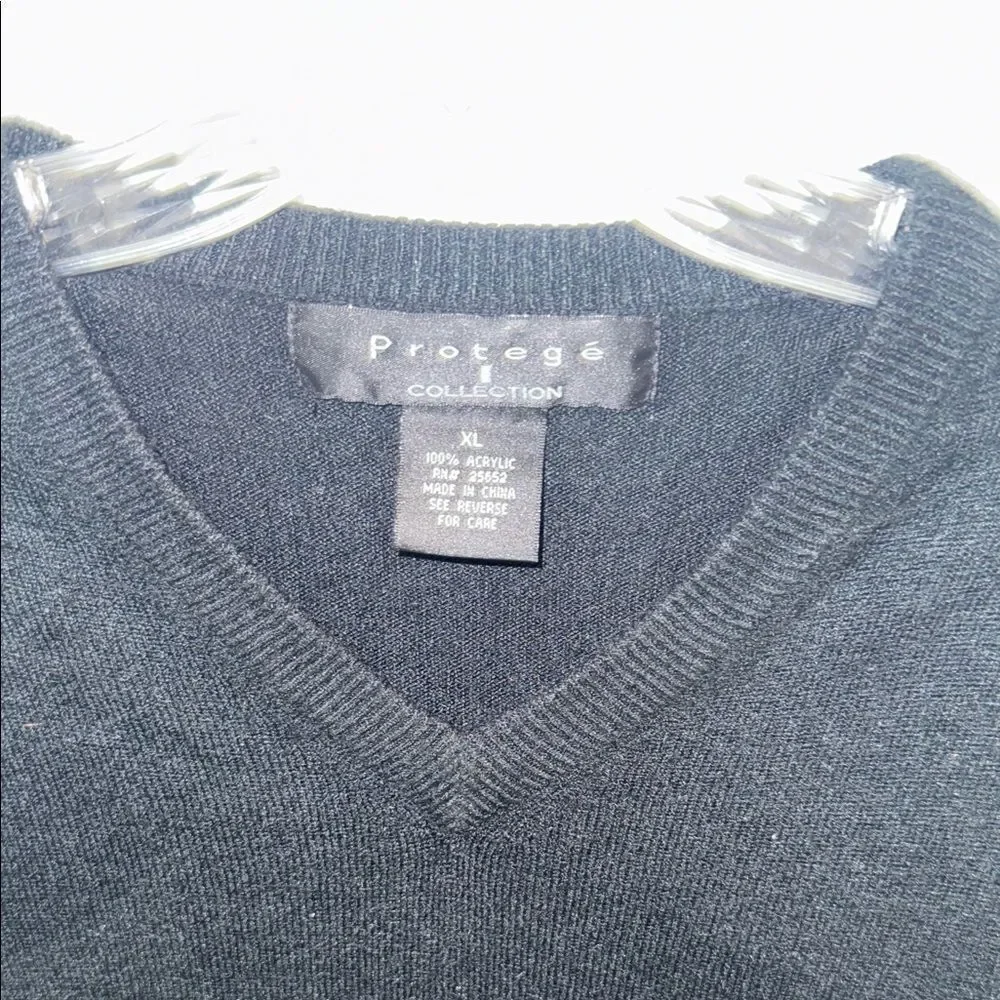 Protege Men's V-Neck Black Sweater